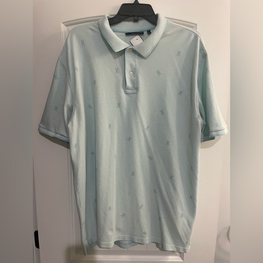 Psycho Bunny 100% Pima Cotton all over logo graphic polo. Men’s XXXL. (9)